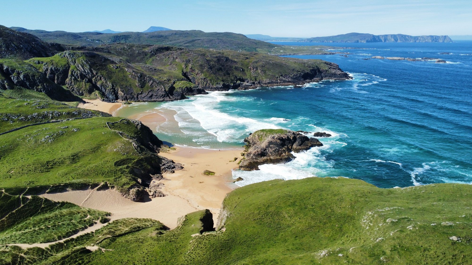 Murder Hole beach on the coast of Donegal Bay, County Donegal