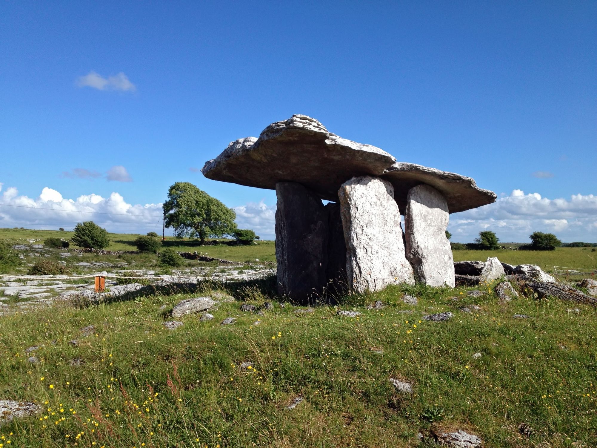 Poulnabrone dolmen on the karst pavement of the Burren, County Clare